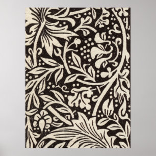 Poster Modèle de papier peint floral jonquille de William