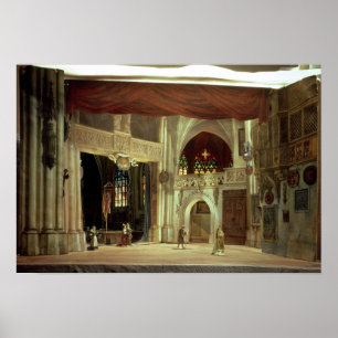 Poster Modèle de scène pour l'opéra