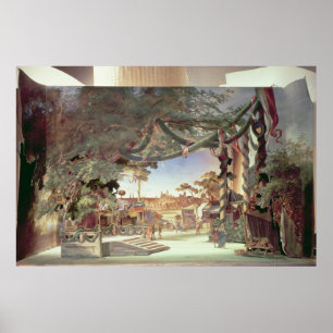 Poster Modèle de scène pour l'opéra 'Die Meistersinger