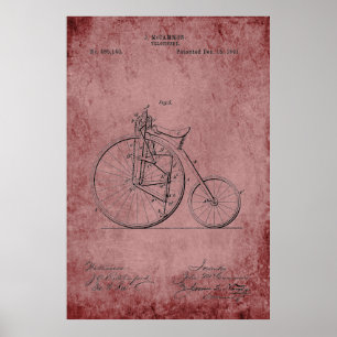 Poster Modèle de vélo sur rail