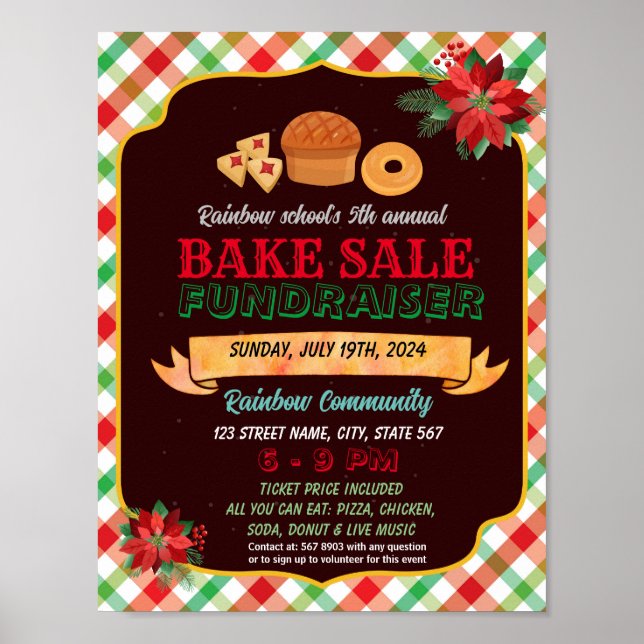 Poster Modèle de vente de gâteaux de Noël (Devant)
