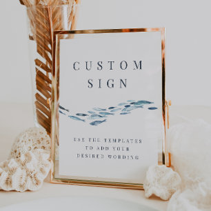 Poster Modèle des signaux Mariage 8x10 pour poissons côti