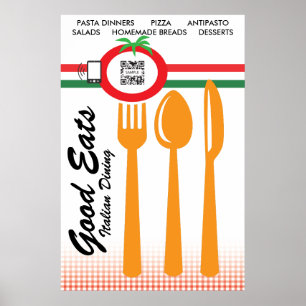 Poster Modèle dîner Décontracté italien