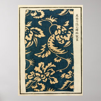 Poster Modèle d'ornement chinois Stoddard 1880