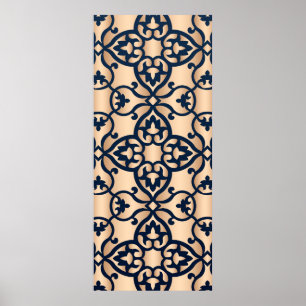 Poster Modèle du panneau de découpe laser