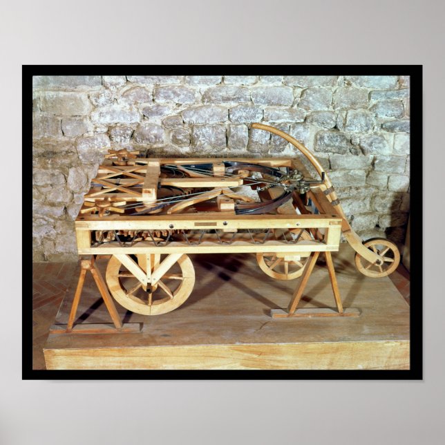 Poster Modèle d'une voiture conduite par ressorts (Devant)