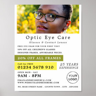 Poster Modèle féminin, Opticien, Praticien Technique
