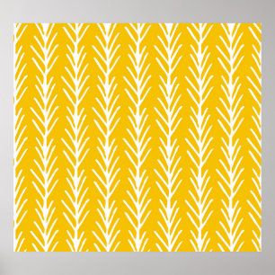 Poster Modèle floral Abstrait dessiné à la main