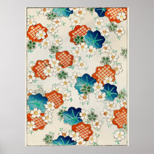 Poster Modèle floral de Shin Bijutsukai