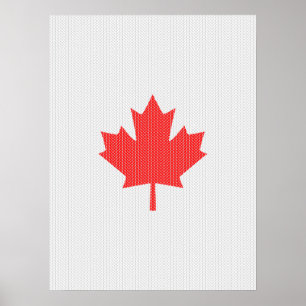 Poster Modèle Knit Maple Leaf Tricot Motif