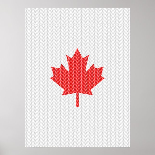 Poster Modèle Knit Maple Leaf Tricot Motif (Devant)