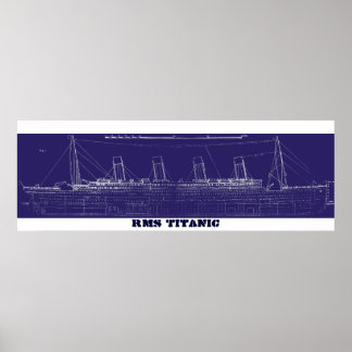Poster Modèle original de Titanic RMS, amélioré pour la c