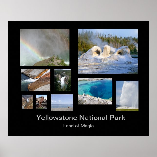 Poster Modèle photo du parc national Yellowstone (Devant)