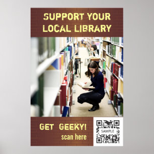Poster Modèle Support de votre bibliothèque locale