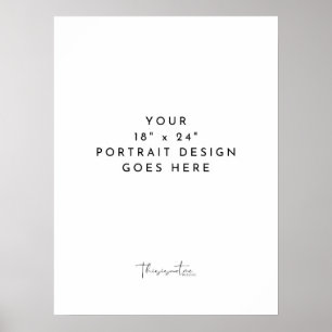 Poster Modèle vertical de 18 x 24 po