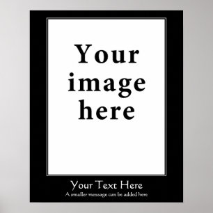 Poster Modèle vertical de frontière de style de