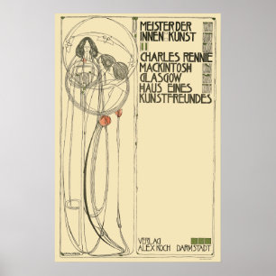 Poster Modèle vintage Charles Rennie Mackintosh