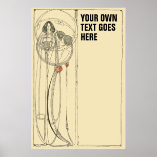 Poster Modèle vintage Charles Rennie Mackintosh