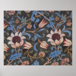 Poster Modèle William Morris Evenlode : Vintage Moody