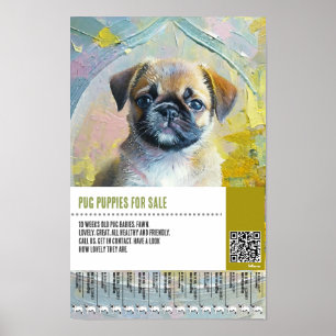 Poster Modèles de flyers pour la vente de chiots Carlin