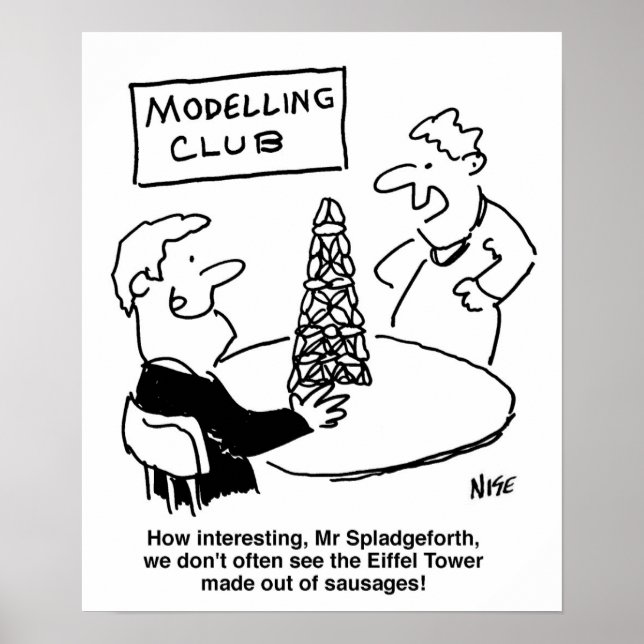 Poster Modélisation Club Tour Eiffel à base de saucisses (Devant)