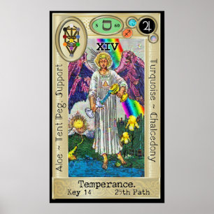 Poster Modération de ~ de la clé 14 de tarot d'Ifdawn