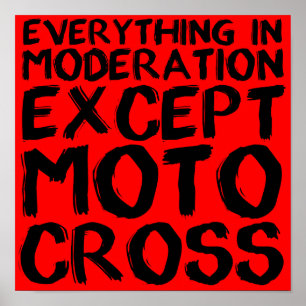 Poster Modération de Motocross
