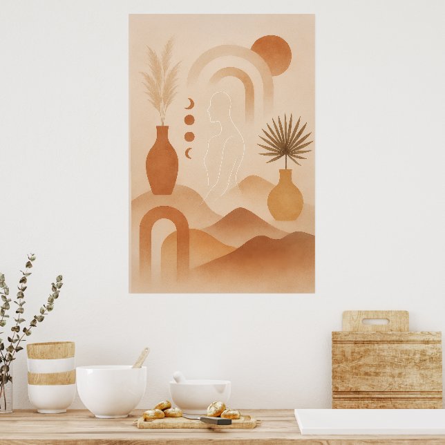 Poster Modern Bohemian Wall Art (Cuisine)