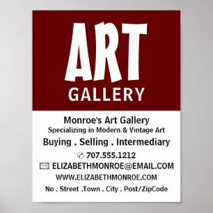 Poster Modern Bold, Art Dealer, Galerie Publicité