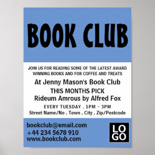 Poster Modern Bold, Book Club Publicité