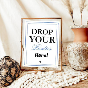 Poster Modern Drop Your Panties Bachelorette signe de jeu