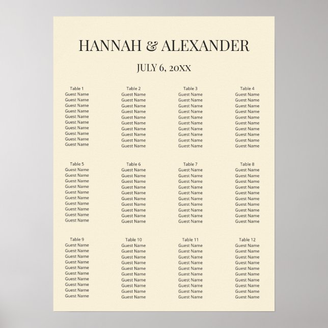 Poster Modern Minimal Wedding Welcome Sign (Devant)