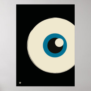 Poster Modern Minimalist Blue Eye Abstract Art
