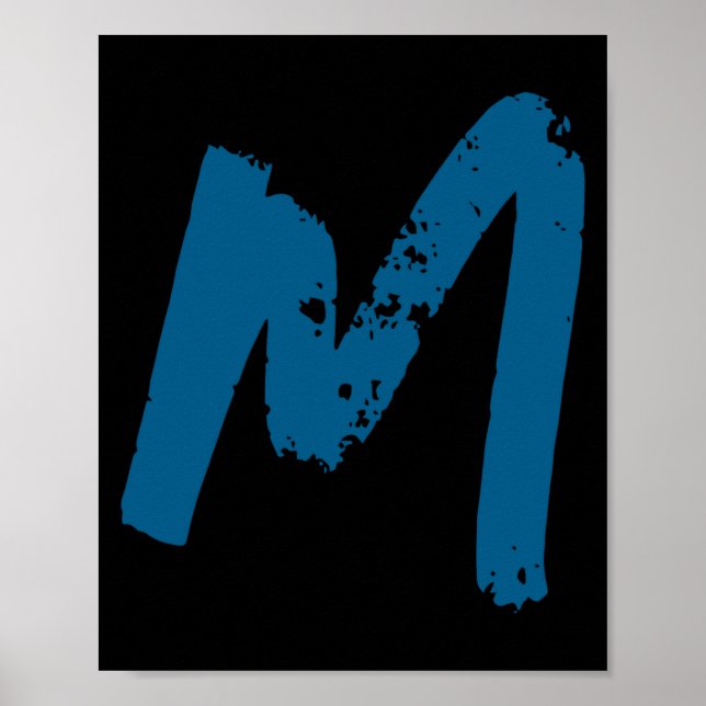 Poster Modern Monogram Initial Replace Add Yours  (Devant)