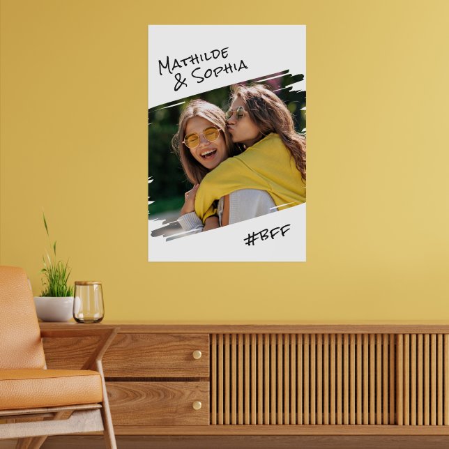 Poster Modern Street Art Ajouter Votre Photo BBF Best Fri (Salon 2)