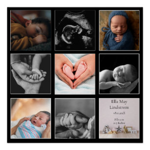 Poster Moderne 8 - photo Collage Cadres noirs