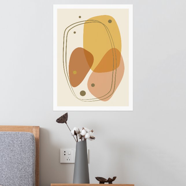 Poster moderne aux formes bio (In situ (Chambre 2))