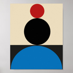 Poster Moderne Bauhaus Géométrique Rétro
