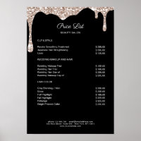 Poster moderne Beige Black Glitter