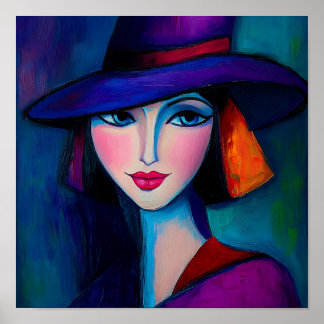 Poster Moderne élégant élégant Abstrait belle femme