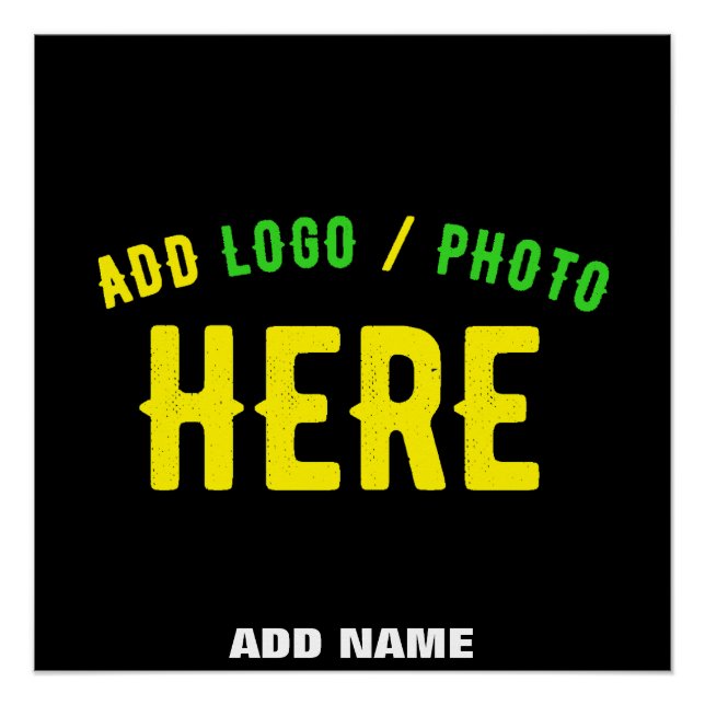 POSTER MODERNE ET MODERNE PERSONNALISABLE NOIR VÉRIFIÉ (Devant)