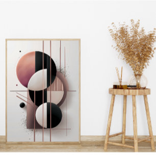 Poster Moderne géométrique Abstrait Auburn Élégant minima