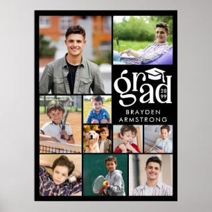 Poster Moderne Grad 10 Photo Collage Gras Type Casquette