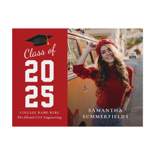 Poster Moderne Graduation 2025 Photo Moderne Grad Party