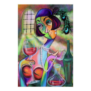 Poster moderne Lady Pearl