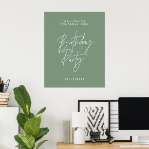 Poster Moderne minimaliste Décor de fête d'anniversaire v