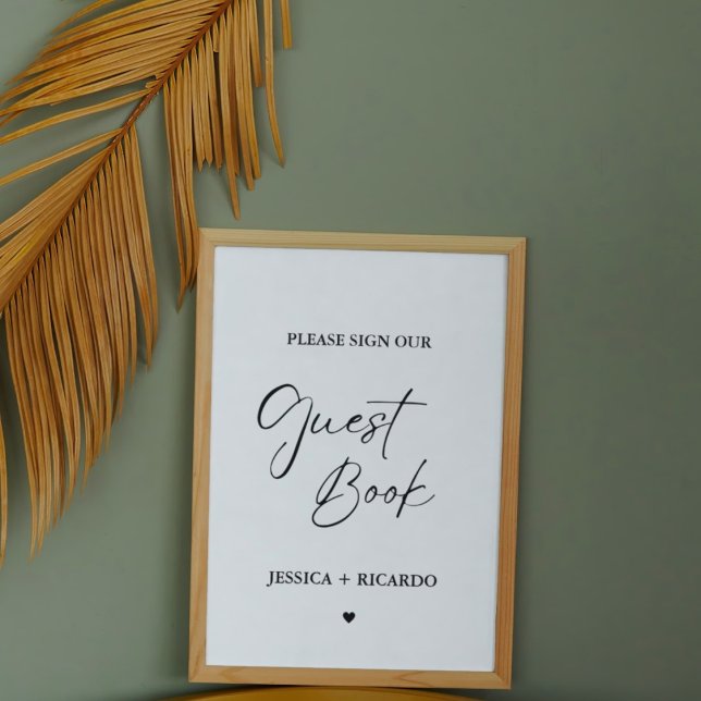 Poster Moderne Minimaliste S'Il Vous Plaît Signer Notre L (Créateur téléchargé)