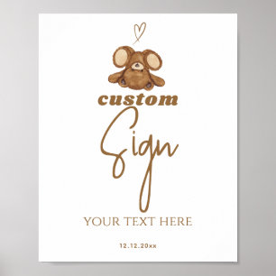 Poster Moderne nous pouvons attendre Baby shower