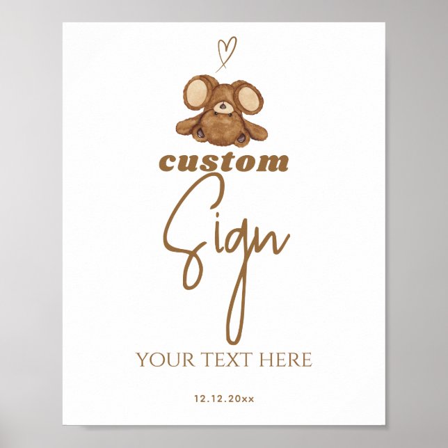 Poster Moderne nous pouvons attendre Baby shower (Devant)