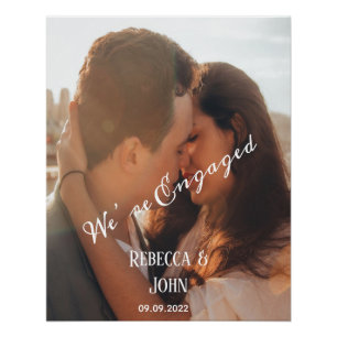 Poster Moderne Nous sommes engagés Overlap Photo Script B